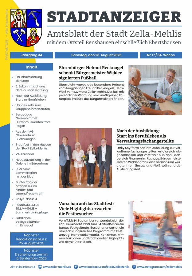 Titelblatt Stadt Anzeiger