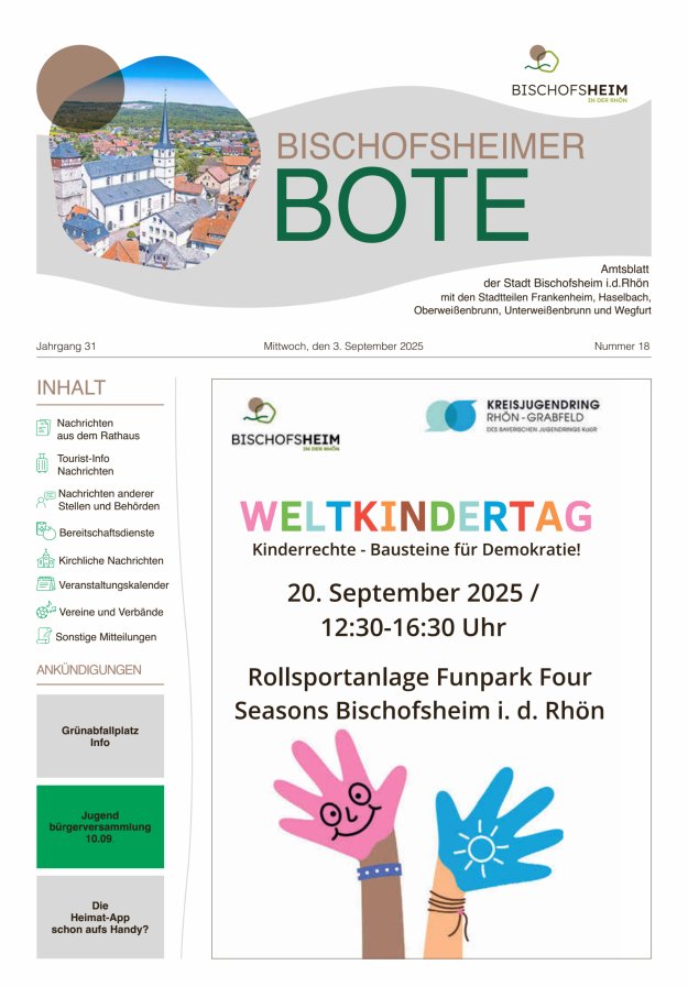 Titelblatt Bischofsheimer Bote