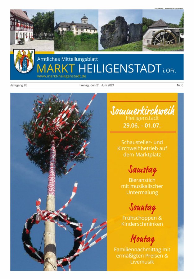 Titelblatt Mitteilungsblatt Markt Heiligenstadt i. OFr. Ausgabe: 05/2024