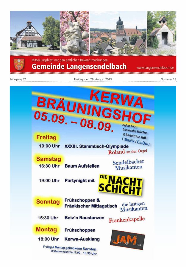 Titelblatt Mitteilungsblatt - Gemeinde Langensendelbach