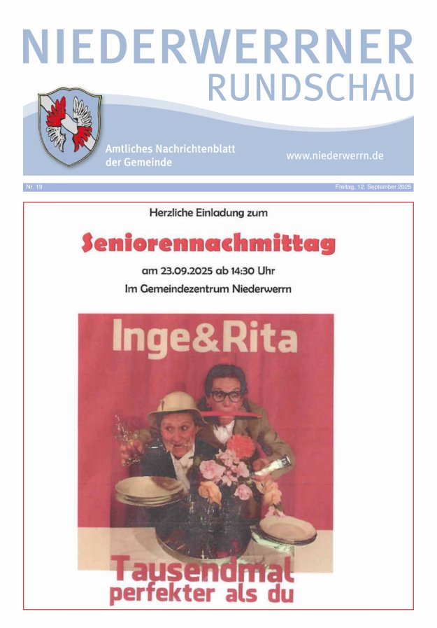 Titelblatt Niederwerrner Rundschau