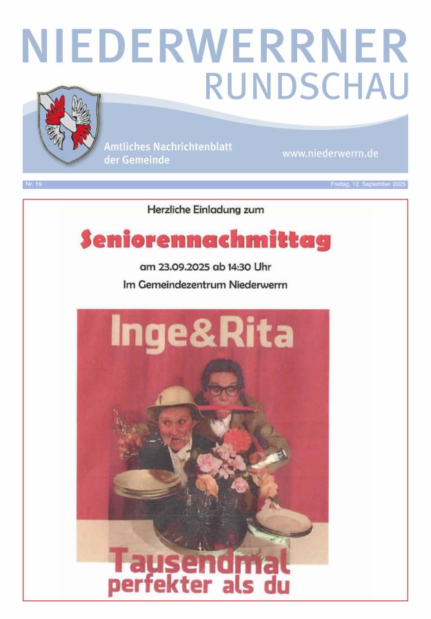 Titelblatt Niederwerrner Rundschau Ausgabe: 11/2024