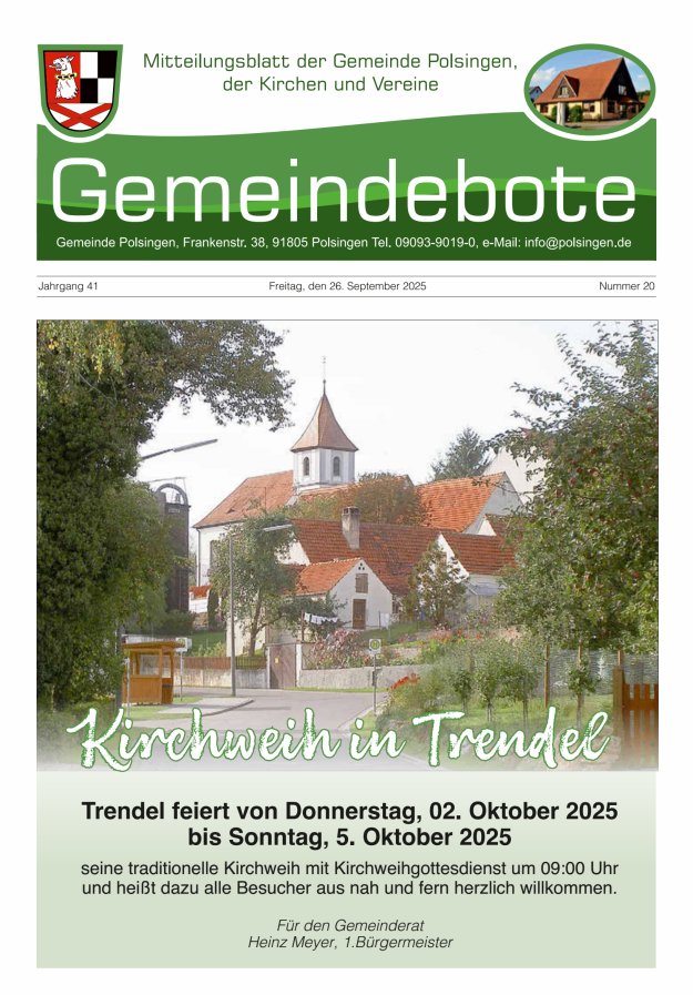 Titelblatt Polsingen - Der Gemeindebote Ausgabe: 11/2024