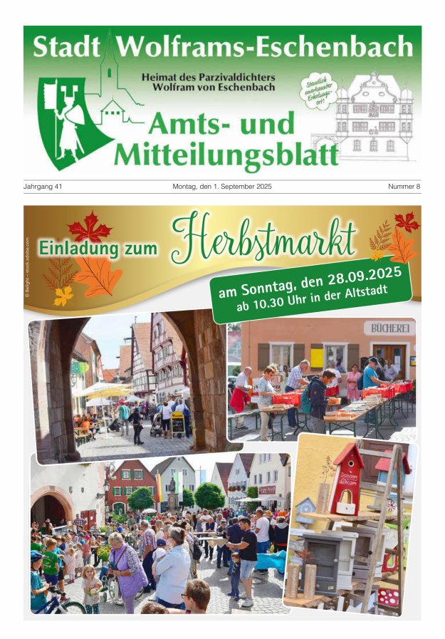 Titelblatt Amts- und Mitteilungsblatt Stadt Wolframs-Eschenbach