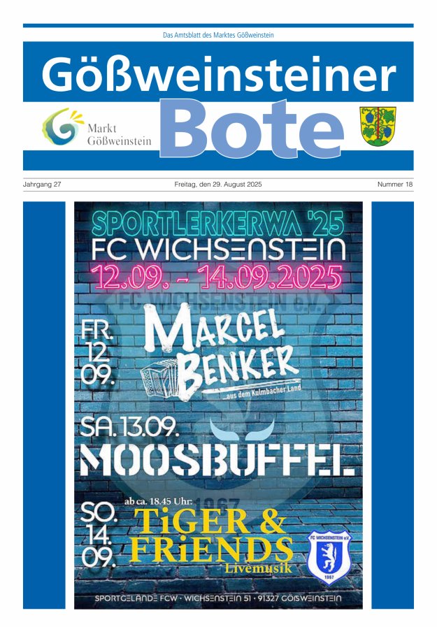 Titelblatt Gößweinsteiner Bote