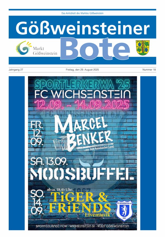 Titelblatt Gößweinsteiner Bote Ausgabe: 11/2024