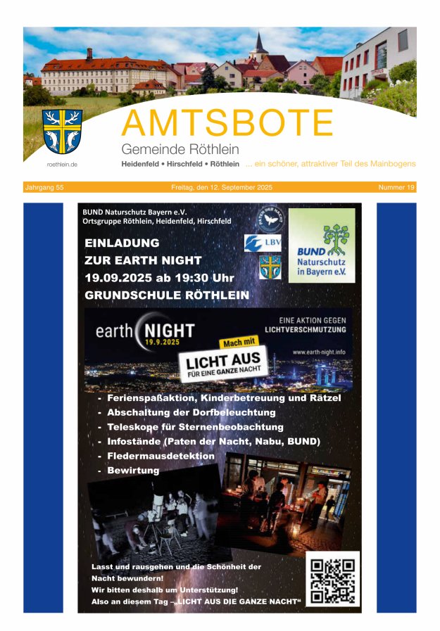 Titelblatt Amtsbote der Großgemeinde Röthlein