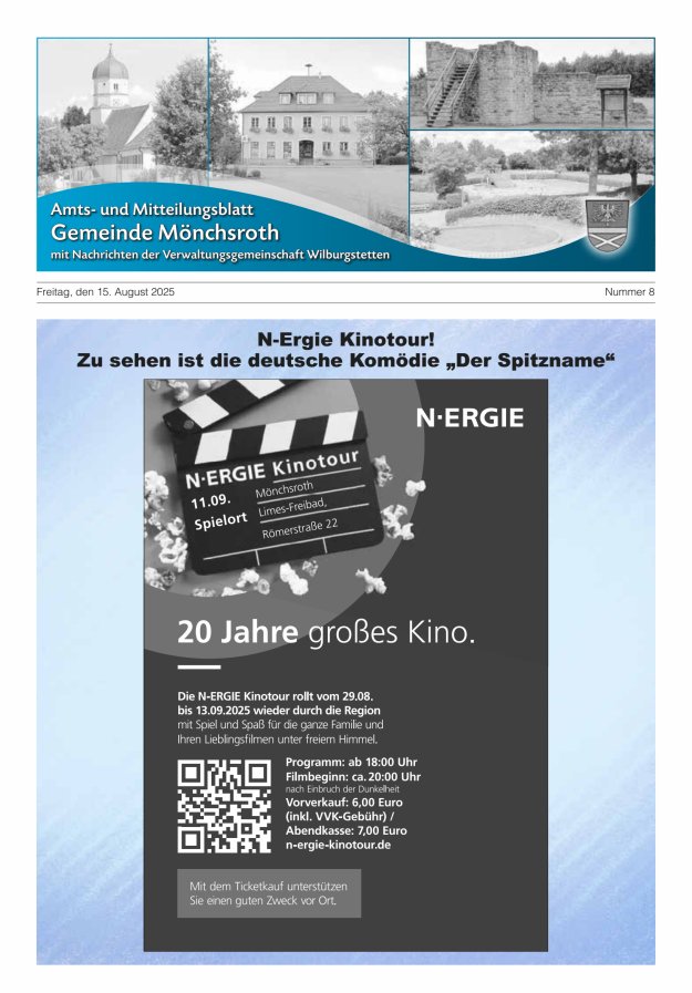 Titelblatt Amtliches Mitteilungsblatt Gemeinde Mönchsroth Ausgabe: 05/2024