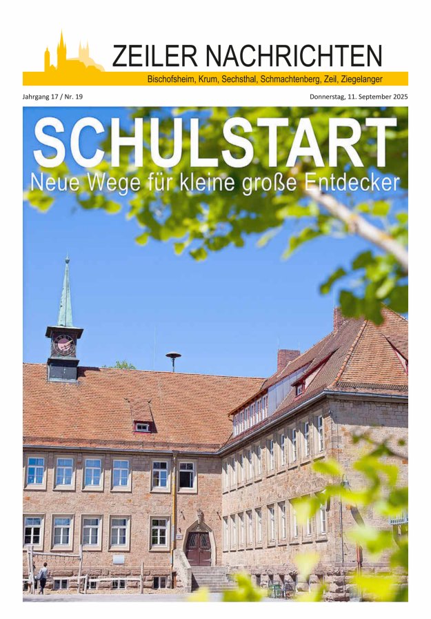 Titelblatt Zeiler Nachrichten. Amts- und Mitteilungsblatt der Stadt Zeil a. Main Ausgabe: 11/2024