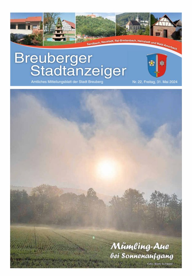 Titelblatt Breuberger Stadtanzeiger Ausgabe: 21/2024