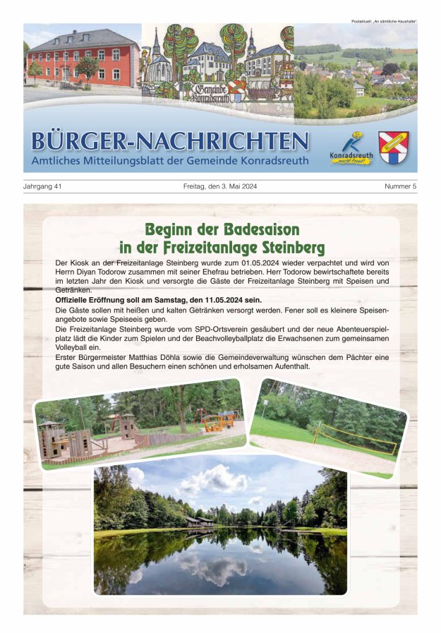 Titelblatt Bürger-Nachrichten Ausgabe: 05/2024