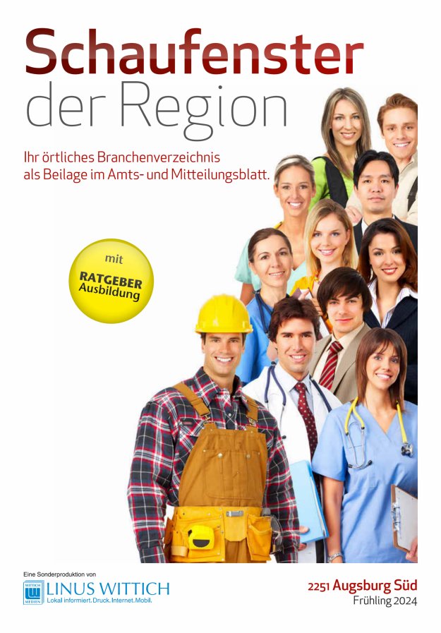 Titelblatt Schaufenster der Region Augsburg Süd