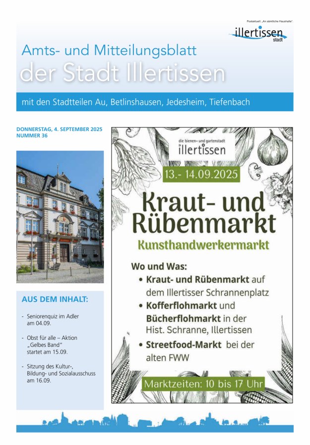 Titelblatt Amts- und Mitteilungsblatt Stadt Illertissen Ausgabe: 20/2024