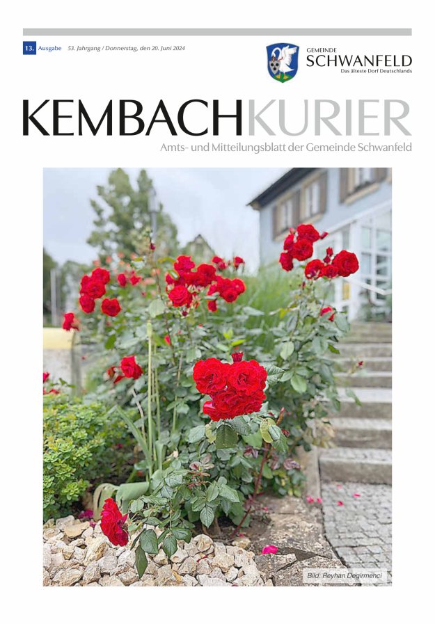 Titelblatt Kembachkurier - Amtsblatt der Gemeinde Schwanfeld Ausgabe: 11/2024