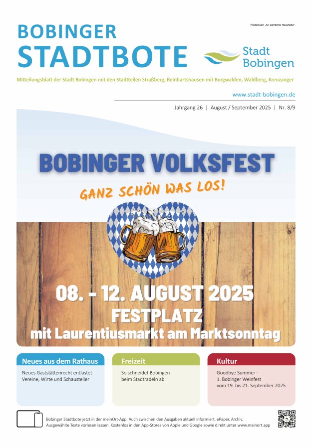 Titelblatt Bobinger Stadtbote