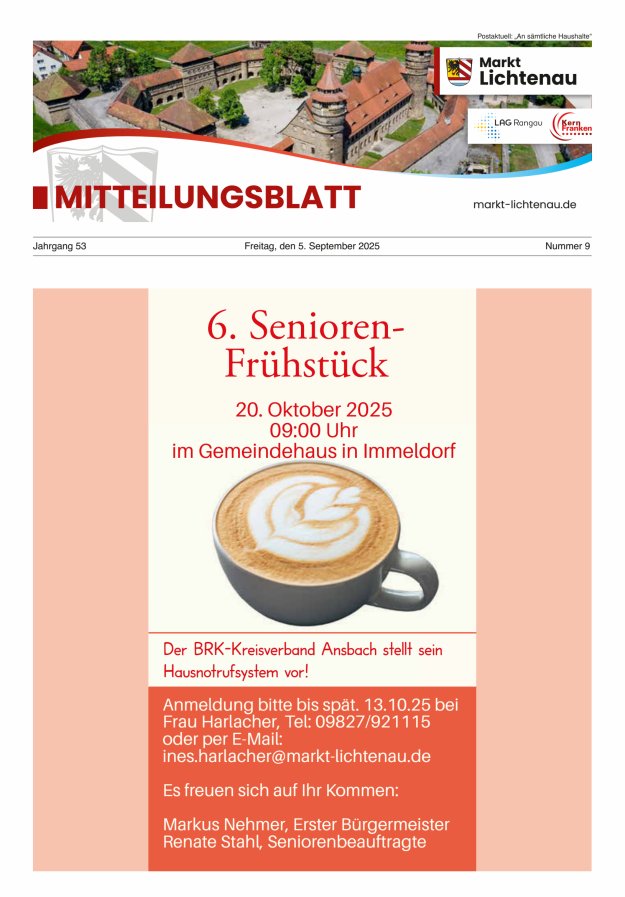 Titelblatt Mitteilungsblatt für den Markt Lichtenau Ausgabe: 05/2024