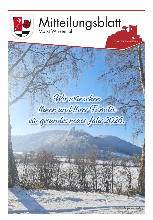 Titelblatt Mitteilungsblatt Markt Wiesenttal
