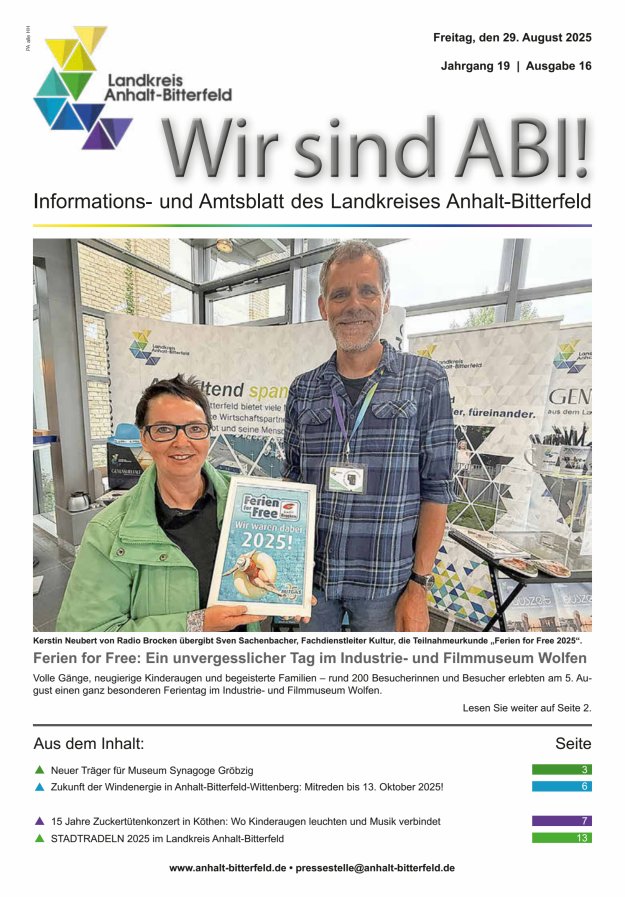 Titelblatt Informations- und Amtsblatt des LK Anhalt-Bitterfeld Ausgabe: 09/2024