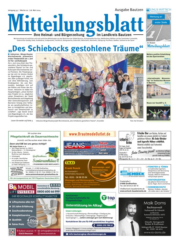 Titelblatt Mitteilungsblatt LK Bautzen, Ausgabe Bautzen Ausgabe: 17/2024