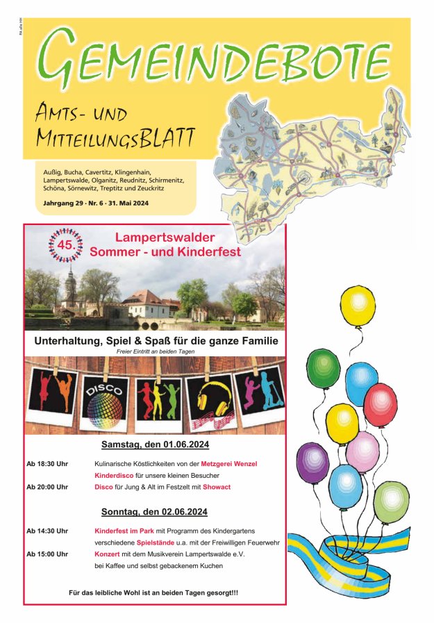 Titelblatt Gemeindebote | Amts- und Mitteilungsblatt Ausgabe: 05/2024