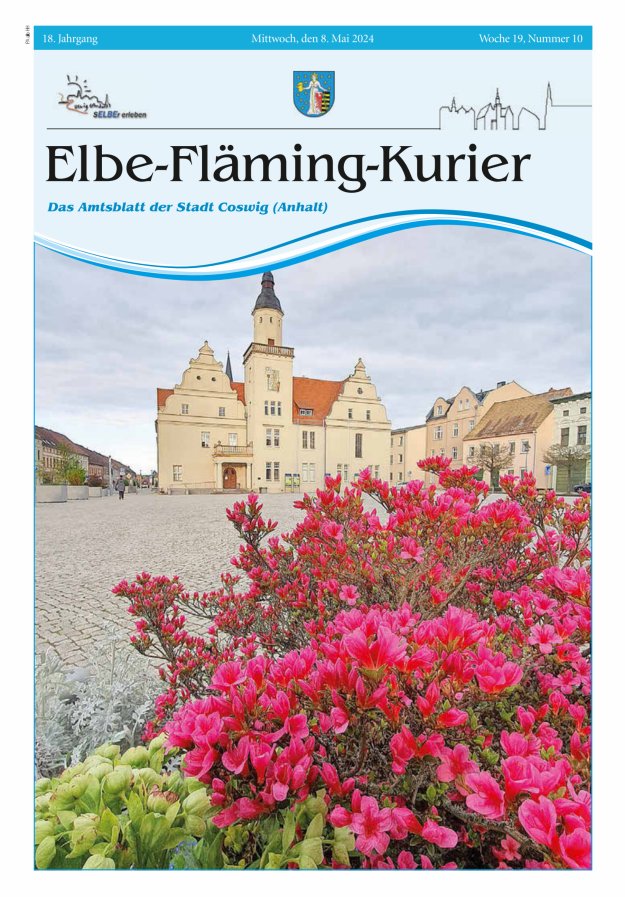 Titelblatt Elbe-Fläming-Kurier, Das Amtsblatt der Stadt Coswig (Anhalt) Ausgabe: 10/2024