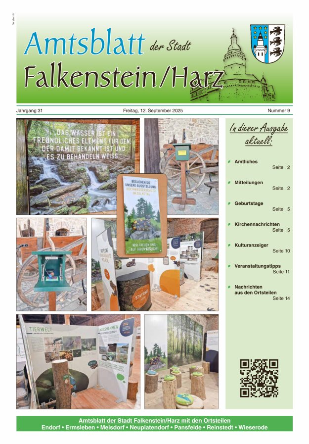 Titelblatt Amtsblatt der Stadt Falkenstein/Harz Ausgabe: 05/2024