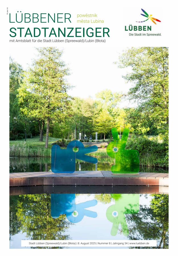 Titelblatt Lübbener Stadtanzeiger mit Amtsblatt für die Stadt Lübben (Spreewald)