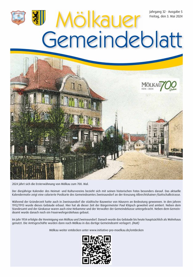 Titelblatt Mölkauer Gemeindeblatt Ausgabe: 05/2024
