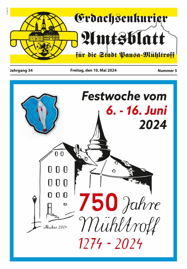 Titelblatt Pausa-Mühltroff Ausgabe: 05/2024