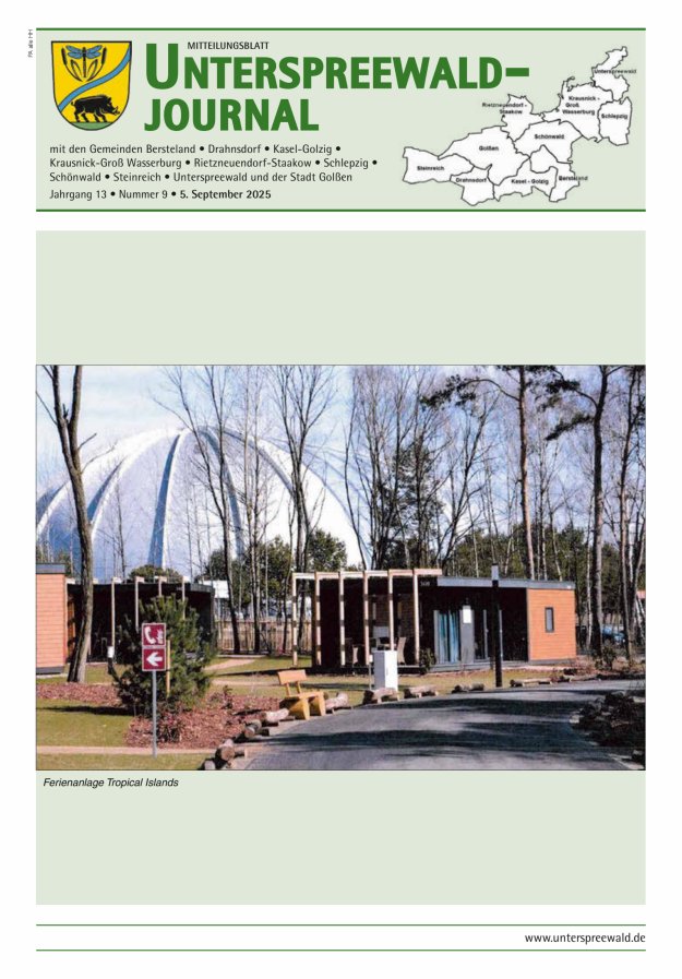 Titelblatt Unterspreewald-Journal – Mitteilungsblatt mit amtlicher Beilage Ausgabe: 05/2024