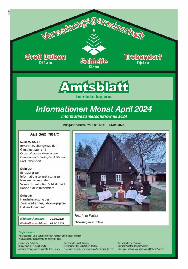 Titelblatt Amtsblatt Schleife Ausgabe: 03/2024