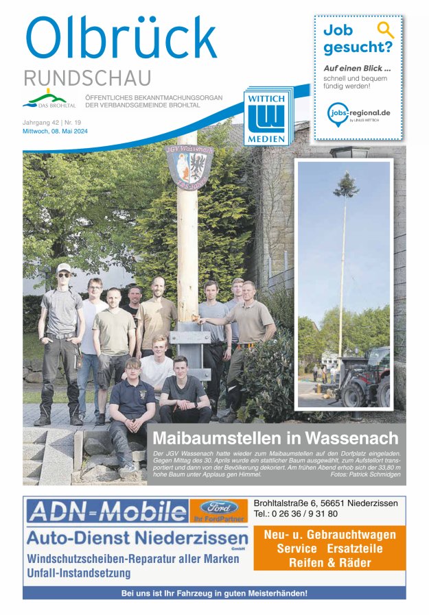 Titelblatt Olbrück Rundschau Ausgabe: 22/2024