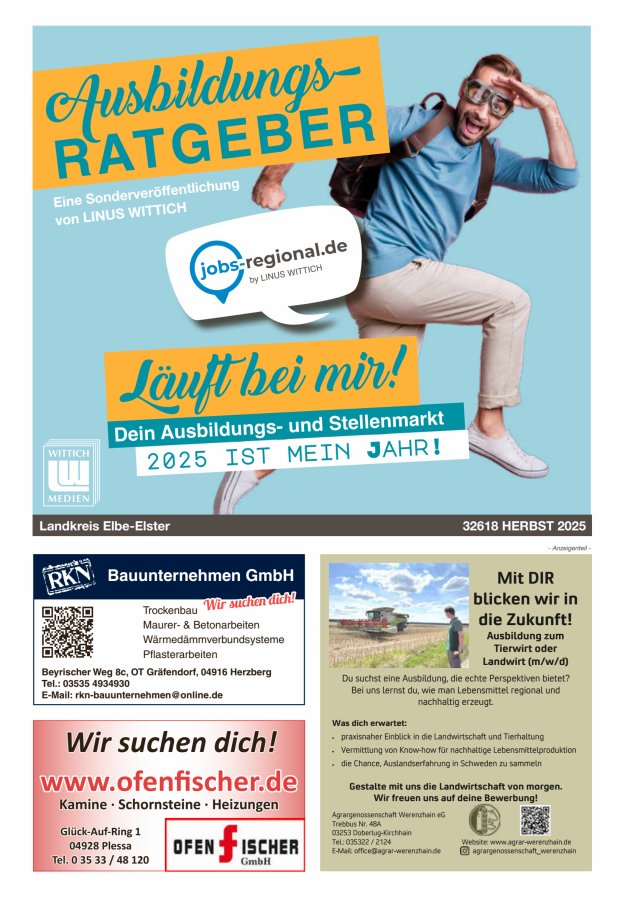 Titelblatt Ausbildungsratgeber Landkreis Elbe-Elster