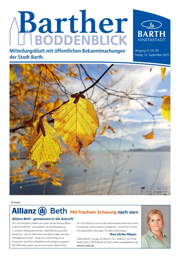 Titelblatt Barther Boddenblick