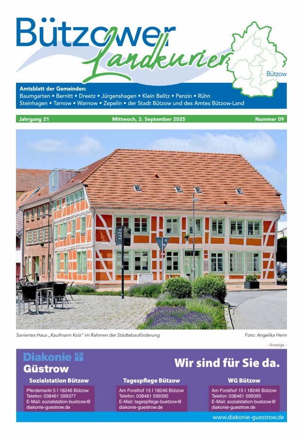 Titelblatt Bützower Landkurier