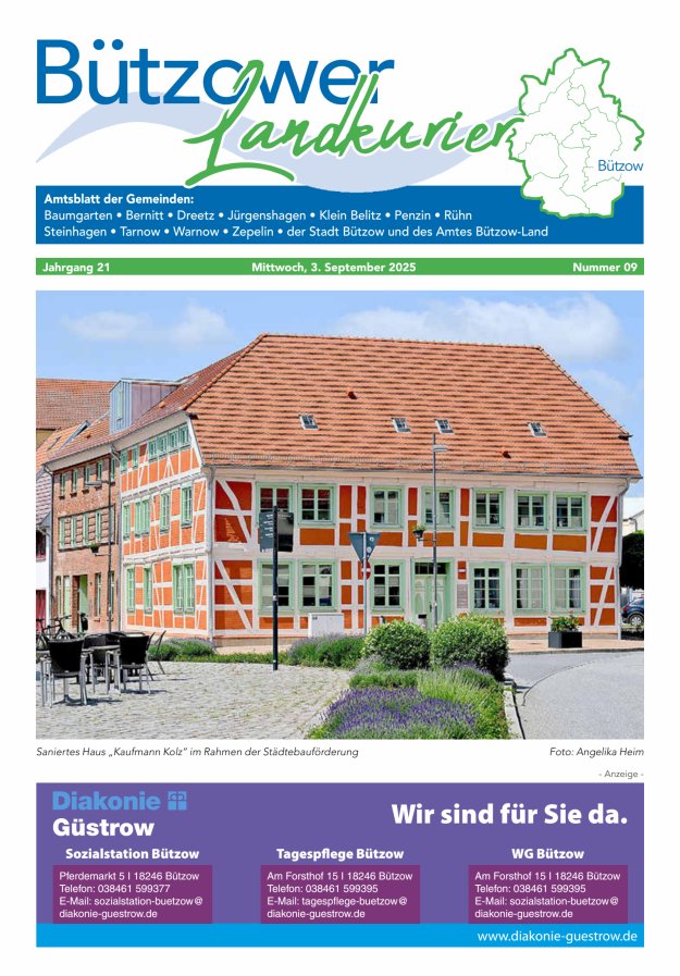 Titelblatt Bützower Landkurier Ausgabe: 04/2024