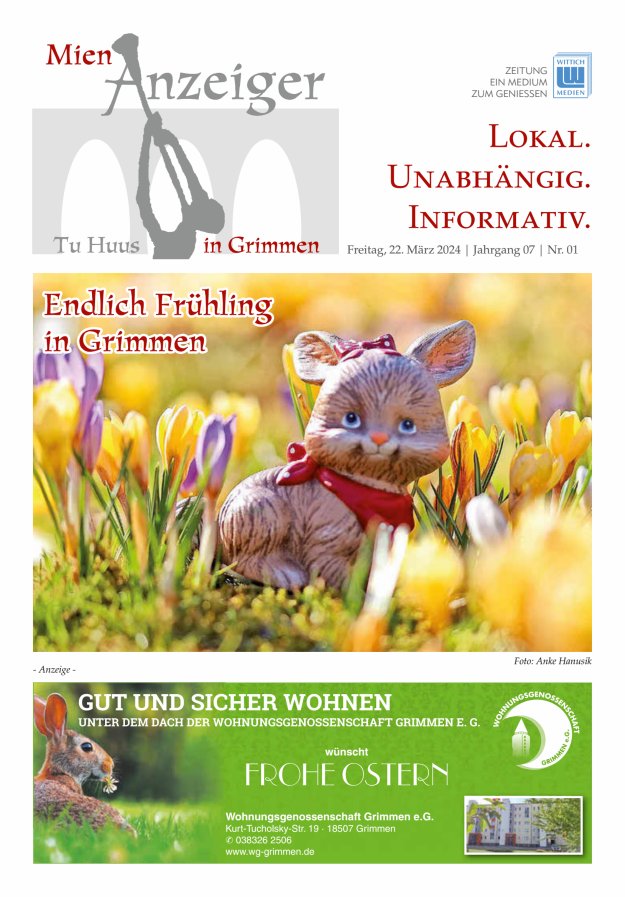 Titelblatt Mien Anzeiger Ausgabe: 01/2024