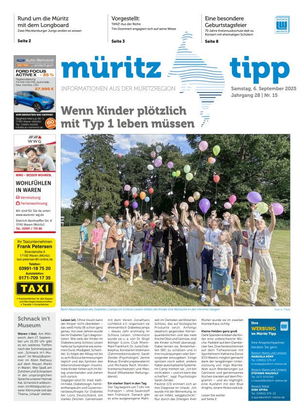 Titelblatt Müritz Tipp Landkreis Waren Ausgabe: 09/2024