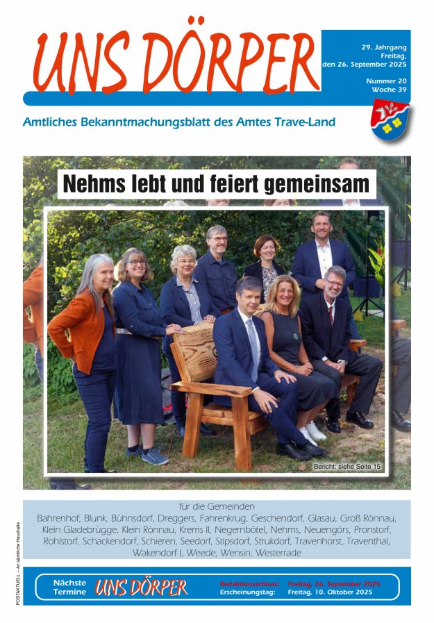 Titelblatt Uns Dörper Ausgabe: 20/2025