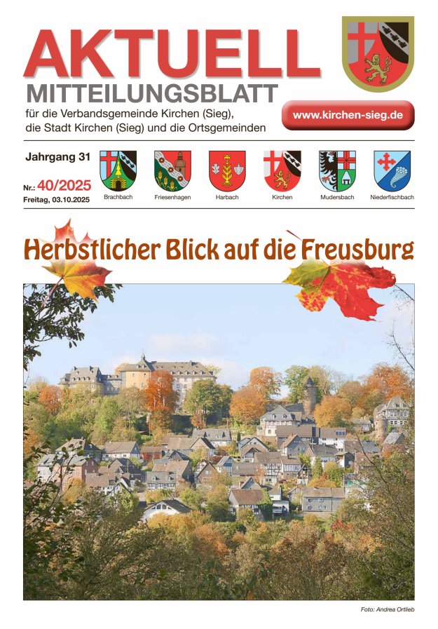 Titelblatt Aktuell - Mitteilungsblatt für die VG Kirchen (Sieg) Ausgabe: 18/2024