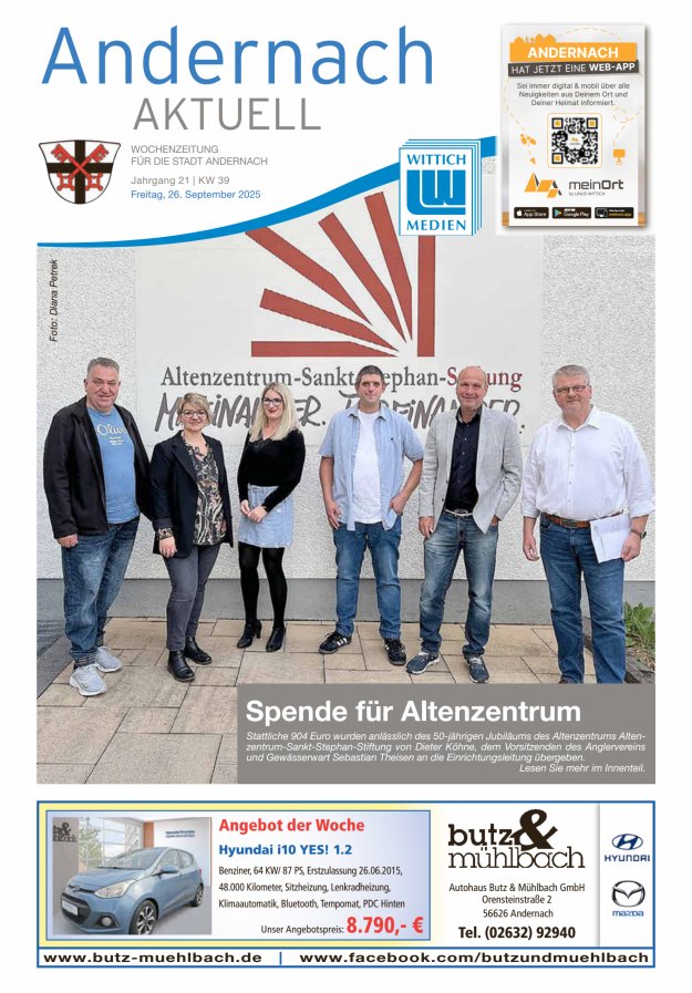 Titelblatt Andernach aktuell