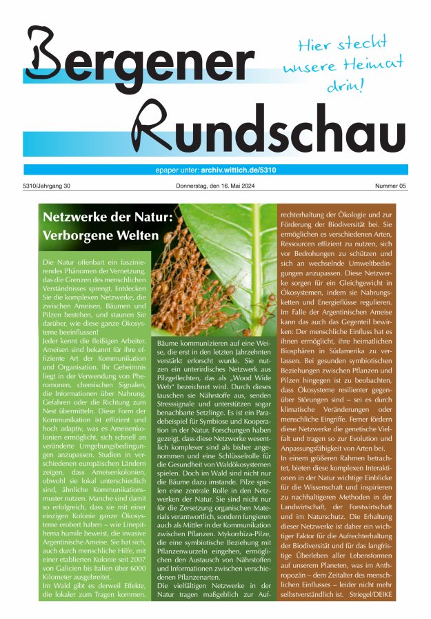 Titelblatt Bergener Rundschau Ausgabe: 04/2024