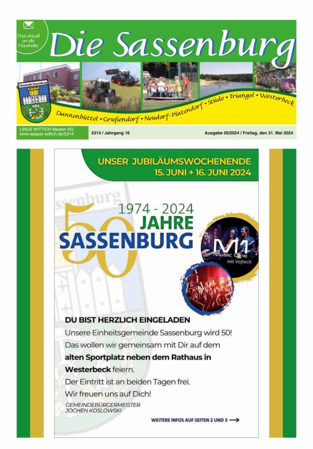 Titelblatt Die Sassenburg Ausgabe: 04/2024