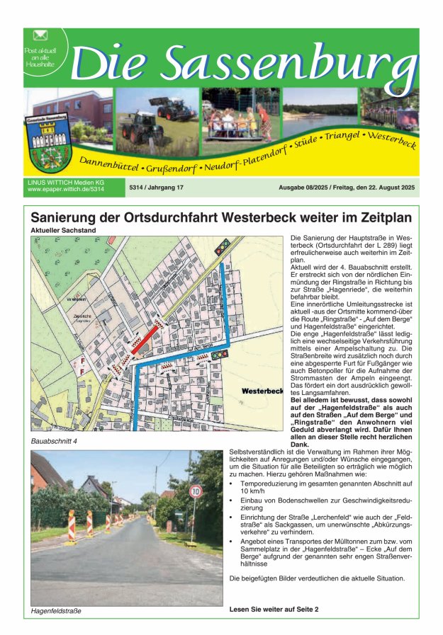 Titelblatt Die Sassenburg Ausgabe: 04/2024