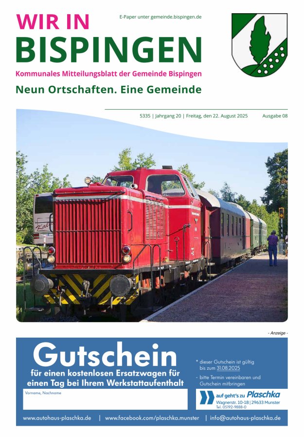 Titelblatt Wir in Bispingen Ausgabe: 04/2024