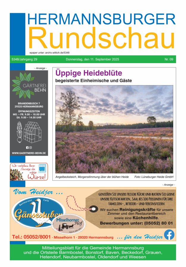 Titelblatt Hermannsburger Rundschau Ausgabe: 04/2024