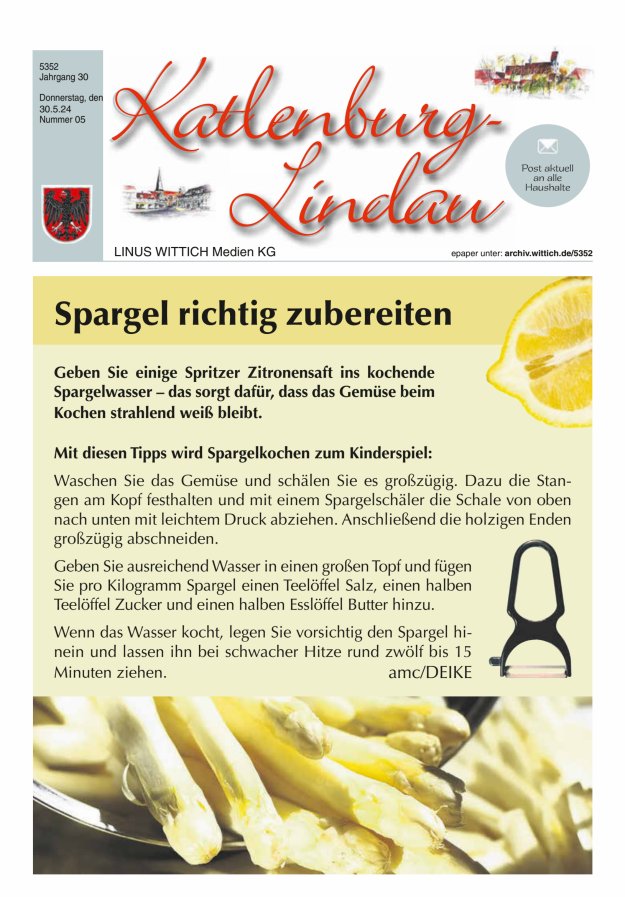Titelblatt Blickpunkt Katlenburg Lindau Ausgabe: 04/2024