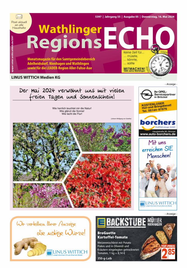 Titelblatt Wathlinger RegionsEcho Ausgabe: 04/2024