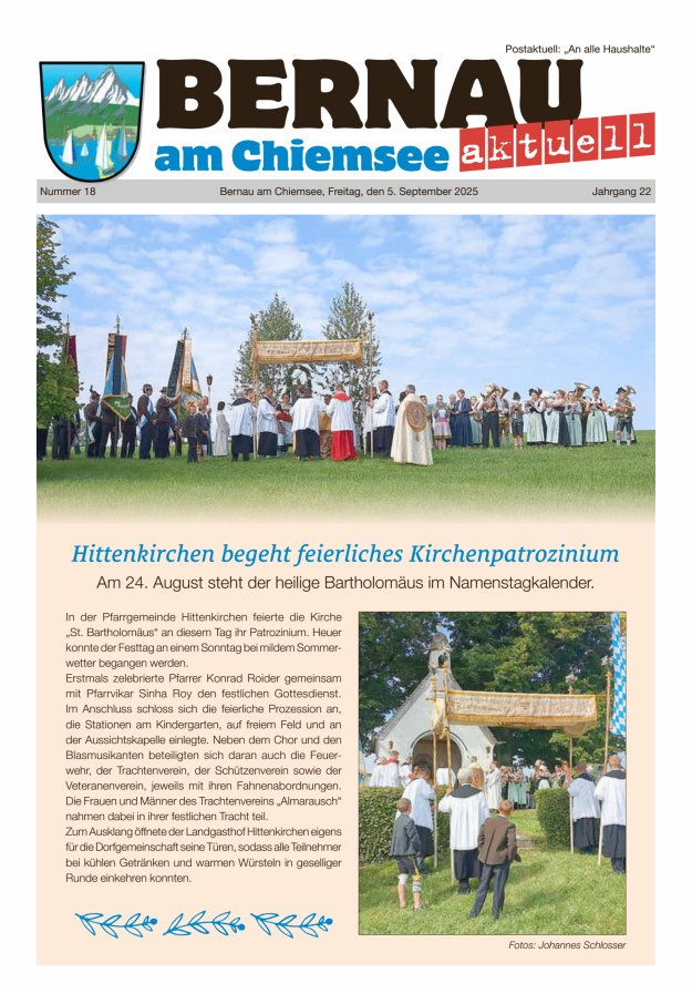 Titelblatt Bernau Aktuell Ausgabe: 09/2024