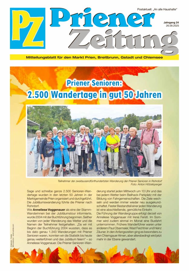 Titelblatt Priener Zeitung